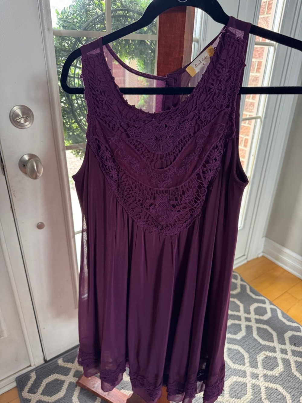 Altard state special occasion mini dress plum size L